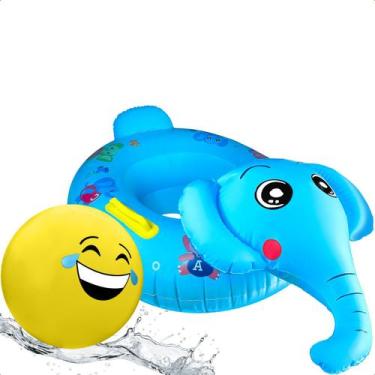 Imagem de Boia Bote Infantil Bola Inflável Praia Piscina Festa Kit - Winmax