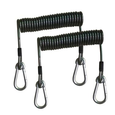 Imagem de Wedhapy Cordão de pesca Cordões espiralados resistentes Cordão de extensão de corda para varas, alicates, pás, caiaque, 2 peças