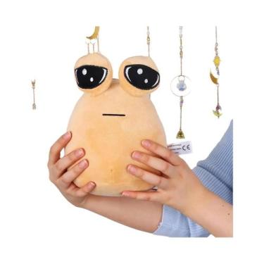 Imagem de Travesseiro de Pelúcia Kawaii Anime Pou 22cm - Brinquedo Macio, Branco