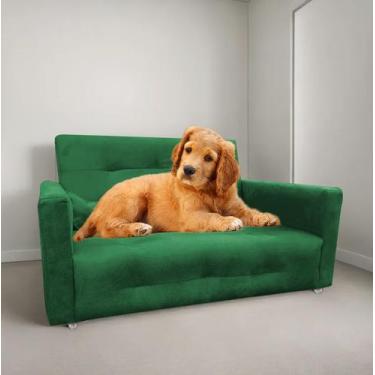 Imagem de Sofá Pet Cães E Gatos Porte Pequeno Médio Bob - Silverio Decor, Verde