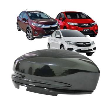 Imagem de Capa Retrovisor Honda Fit 2014 até 2021 City Wrv 2018 até 2021 Sem Fur