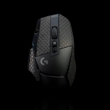 Imagem de Hokeyio Fita aderente para Logitech G502X Lightspeed Plus - antiderrapante, controle aprimorado, resistência ao suor, melhora a aderência de jogos FPS e proteção do mouse [pré-corte] preta fina 0,3 mm