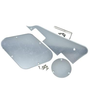 Imagem de Dopro Placa traseira LP para guitarra Pickguard placa traseira e suporte de montagem de aço níquel com parafusos de montagem de aço para espelho Les Paul dos EUA
