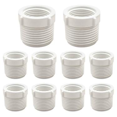 Imagem de ZUDKSUY Bucha Redutora De Pvc Com Rosca Externa 3/4 Pol. Para Interna 1/2 Conexões Tubos, Adaptadores Piscinas, Aplicações Externas E Linhas Abastecimento Água Fria (0,75 - 0,5 Pol.)