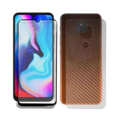 Imagem de Película 3D Vidro + Verso Fibra Carbono Motorola Moto E7 Plus - Univer