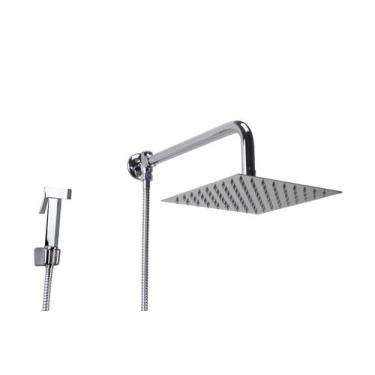 Imagem de Ducha Inox 304 20 cm com Desviador e Ducha Manual em Metal - AMG Metai