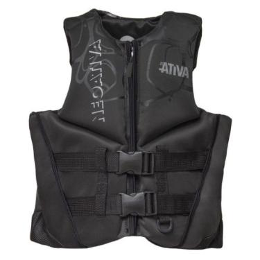 Imagem de Colete Aqua Prata Neoativa M Náutico Jetski Pesca - Ativa Nautica