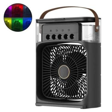 Imagem de Mini Ventilador Portátil 3 Velocidades LED Preto 600ml - Star Capas E 