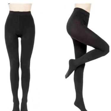 Imagem de Meia Calça Peluciada Com Pé Térmica Grossa Inverno Feminina Adulto - M