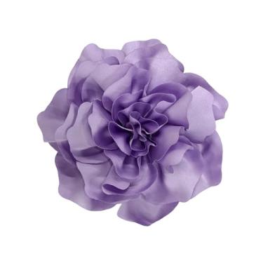 Imagem de Broche de flor de rosa em tecido de cetim elegante para mulheres delicado seda camélia flor de lapela grandes alfinetes de lapela festa de casamento dança banquete vestido terno roupas cerimônia