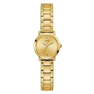 Imagem de GUESS Relógio de diamante pequeno de 25 mm, Dourado, ONE,
