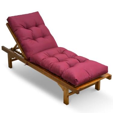 Imagem de LCYY.TG Almofadas de espreguiçadeira para ambientes externos, 189 x 55 x 12 cm, à prova d'água, resistentes ao desbotamento, para móveis ao ar livre, pátio, jardim e piscina