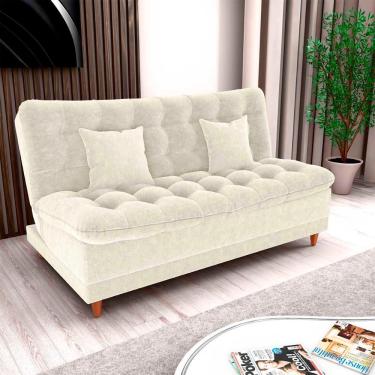 Imagem de Sofá Cama 3 Lugares Casal Confortável 1,85 Larg Duda Matrix Boucle Bege