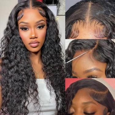Imagem de Peruca frontal de renda Jasperel Deep Wave HD transparente 40cm
