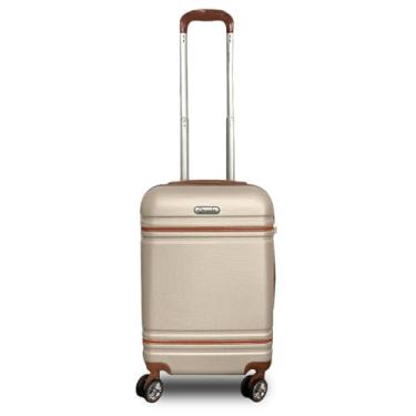 Imagem de Mala de Viagem de Bordo P/ 10kg em Abs com Rodinhas 360º Removíveis e Leve - Padrão Anac - Qualis (Champanhe MB001)