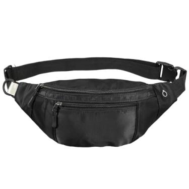 Imagem de DJAPWPX Pochete transversal, bolsa de cintura de grande capacidade com bolsos ocultos com zíper, alça ajustável, pochete impermeável, tecido Oxford, bolsa de cinto de viagem para compras ao ar livre