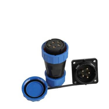 Imagem de ZBLZGP Conector TY28 de 5 núcleos, IP68 à prova d'água e à prova de poeira, fêmea para aplicações externas, sistemas de energia solar, iluminação externa e câmeras de segurança