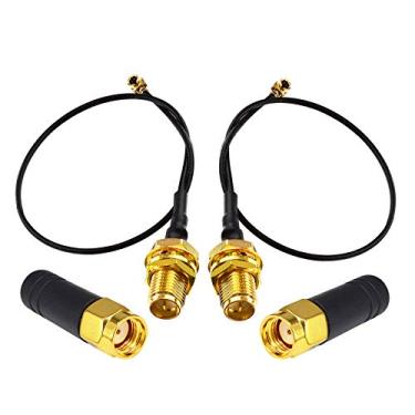 Imagem de Antena WiFi de 2,4 G para antena FPV TX com cabo fêmea RP-SMA dipolo chicote FPV antena PC pacote com 2..