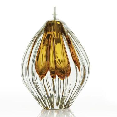 Imagem de Lamparina Em Cristal Murano Âmbar - São Marcos 12Cm