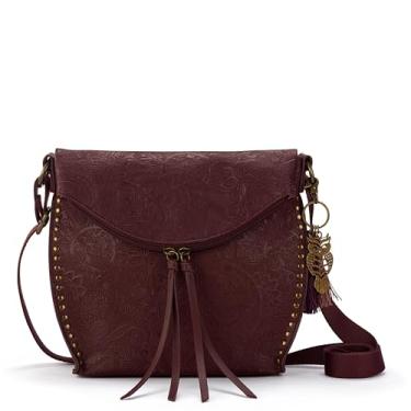 Imagem de Arcadia Flap Crossbody – Bolsa tiracolo feminina de couro premium – Bolsa de ombro pequena para uso diário e viagem com fecho de aba, Cereja preta, Medium, Arcadia Flap Crossbody