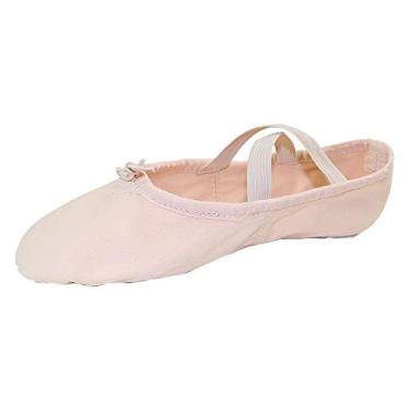 Imagem de Pantufa de balé Danzcue, adulto, sola dividida, rosa, 9
