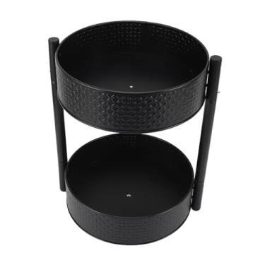 Imagem de Aramox 360 Graus Rack de Plataforma Giratória de Aço Carbono Rotativo de Grande Capacidade, Organizador de Cozinha Com Design Simples, para Armazenamento Doméstico (2 Nível)