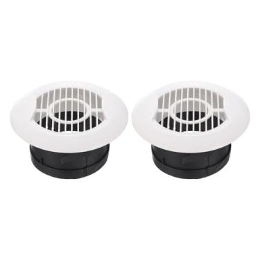 Imagem de PATIKIL Capa de ventilação redonda de 7,6 cm, pacote com 2 saídas de ventilação ABS com difusor de teto de tela, capa de grade para banheiro, cozinha, sala de estar, ventilação de escritório em casa