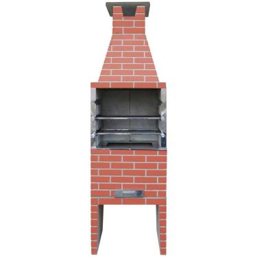 Imagem de Churrasqueira De Concreto Pré-moldada Com 65cm Tijolinho Cerâmica - 1000057 - Atacadao Lazer