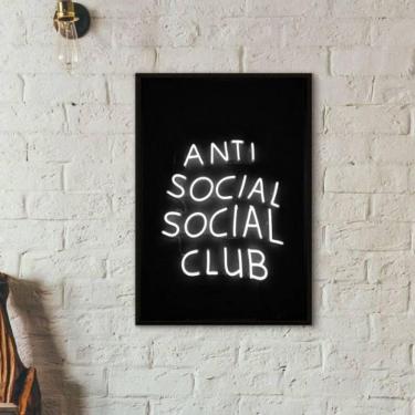 Imagem de Quadro Anti Social Social Club 45X34Cm Moldura Preta
