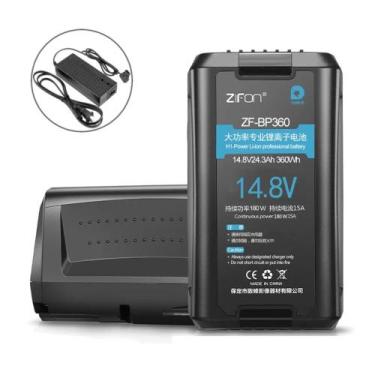 Imagem de Bateria V-Mount ZiFon ZF-BP360 Broadcast 360Wh / 14.8V D-Tap