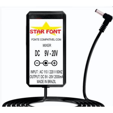 Imagem de Fonte DC 9V-20V para Controladora DJ Mixer Traktor Kontrol e Modelos C