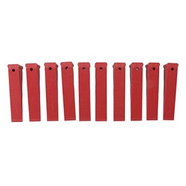 Imagem de Rolhas de porta cunha plástico premium leve compacto nivelamento rápido para portas janelas cozinha banheiro 10 peças 17.5x3.6x3cm
