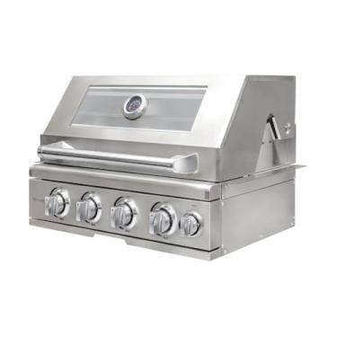 Imagem de Churrasqueira a Gás Alluma Max Em Inox 304 de Embutir - 4 Queimadores - Com Visor e Infrared