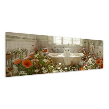 Imagem de Diymood Kits de pintura de arte de diamante 5D grande DIY para adultos, pintura com diamante arte fantasma broca completa tela redonda bordado mosaico iniciante casa decoração de parede presente 30 x