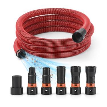 Imagem de Klabb Kit De Mangueira De Coleta De Pó De 10 Pés Para Sistema De Aspiradores De Pó Domésticos E De Oficina Com 6 Adaptadores Para Ferramenta Elétrica Para Marcenaria E Lixadeira, Compatível Com Con
