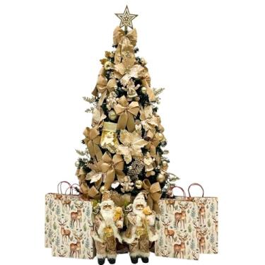 Imagem de Árvore de Natal Premium Completa Enfeites Pisca Led 1,80MT 600 Galhos (Dourado, 127V)