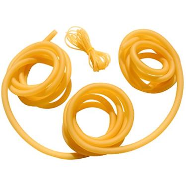 Imagem de GM&BW Faixas de estilingue de 5 x 8 mm com borracha de amarração sólida de 2 m - Tubo de látex natural elástico com alongamento de 700% - Acessórios para fazer catapulta de estilingue profissional