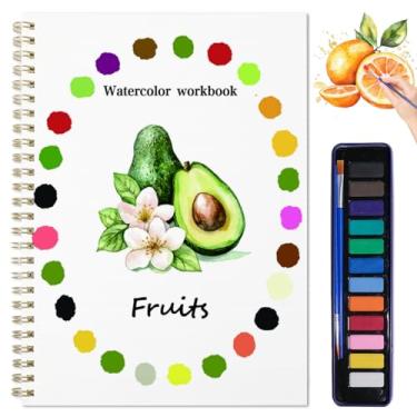 Imagem de Livro de colorir em aquarela (frutas)