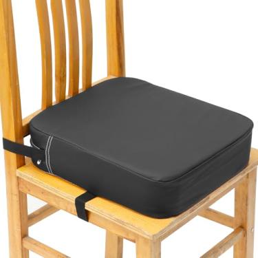 Imagem de Assento elevatório infantil portátil estável almofada de assento infantil confortável e segura para cadeira de aumento adequada para uso doméstico infantil (preto, 1)