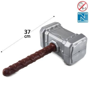Imagem de Martelo de Plástico Infantil 37cm Heróis - Tudo em Caixa
