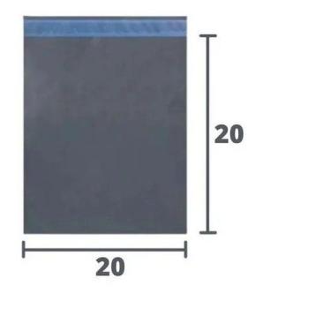 Imagem de Kit Envelope de Segurança com 100 unidades embalagem cinza auto colant