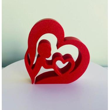 Imagem de Coração Amor de Mãe Cartinha Amor de Mãe Dia das Mães Presente Lembran