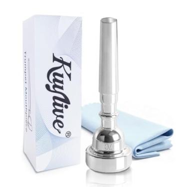 Imagem de Kuylive Bocal para trompete 7C, compatível com iniciantes e profissionais, acessórios para trompete, prata