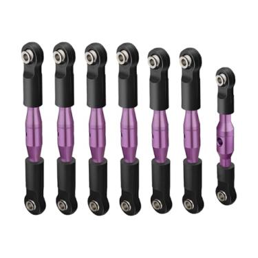 Imagem de NMNRC Alum Blod Turnbuckles Toe Camber Links Kit Compatible with 1/10 Slash 2WD/Stampede 2WD/Rustler 2WD/Bandit 2WD Series Upgrades Part Purple