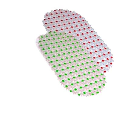 Imagem de 2 Tapetes de Banheiro para Box Tapete Antiderrapante Diversas Cores PVC Furado Ventosas Tapetinho