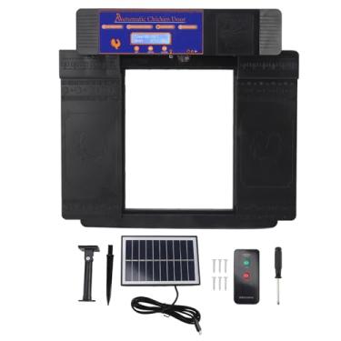 Imagem de Porta solar automática de galinheiro profissional infravermelho evita beliscar, multimodos, porta de Coop automática com sensor de luz temporizadora e controle remoto para galinha, pato, ganso e aves