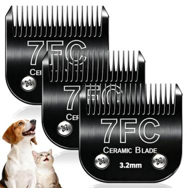 Imagem de Lâminas de reposição para tosadores de cães compatíveis com cortadores de cachorro Andis, a maioria dos cortadores de animais de estimação OsterA5, Wahl KM Series (preto (7FC))