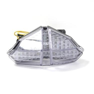 Imagem de Lanterna traseira de LED transparente Arashi para Ducati 848 2008-2010, 1098 1098R 1098S 2007-2010, 1198 1198R Corse 2009-2010, luz traseira de freio de seta, acessórios integrados para motocicletas