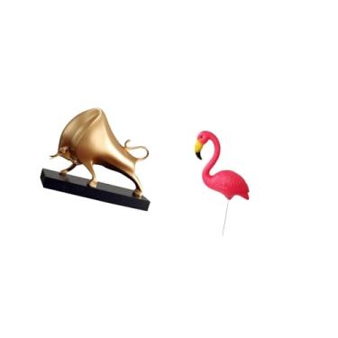 Imagem de Fenteer Escultura de Touro, Decoração para Casa, Artesanato de Mesa, Estátua Abstrata de Boi, Estatueta de Gado, Mesa, Sala de Estar, Quarto, Entrada, Estatue