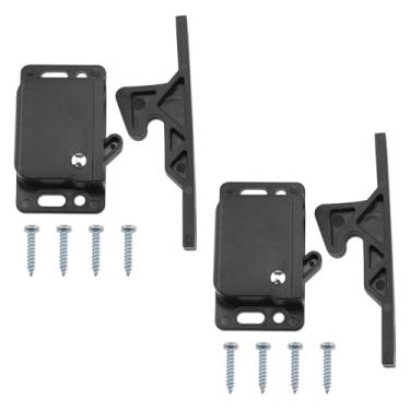 Imagem de zutisay Trava de gaveta e tela de gancho trava de porta de armário com parafuso de montagem para gavetas, armários, portas deslizantes, armários de escritório, etc. 2 peças